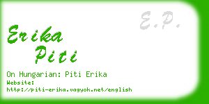 erika piti business card